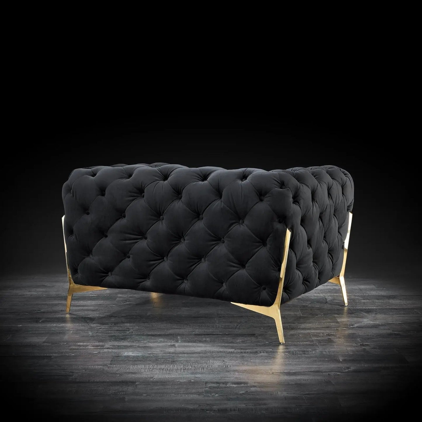 Regina Contemporary Sofa Set in Black