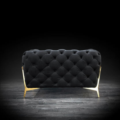 Regina Contemporary Sofa Set in Black