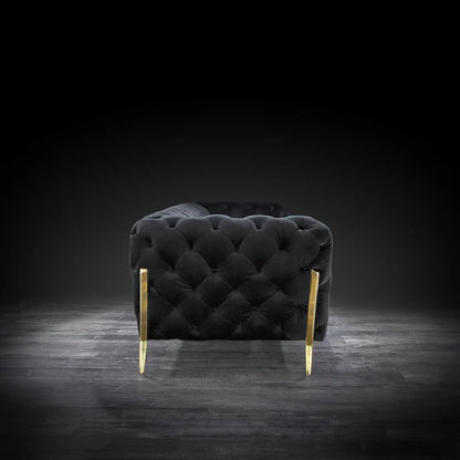 Regina Contemporary Sofa Set in Black