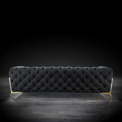 Regina Contemporary Sofa Set in Black