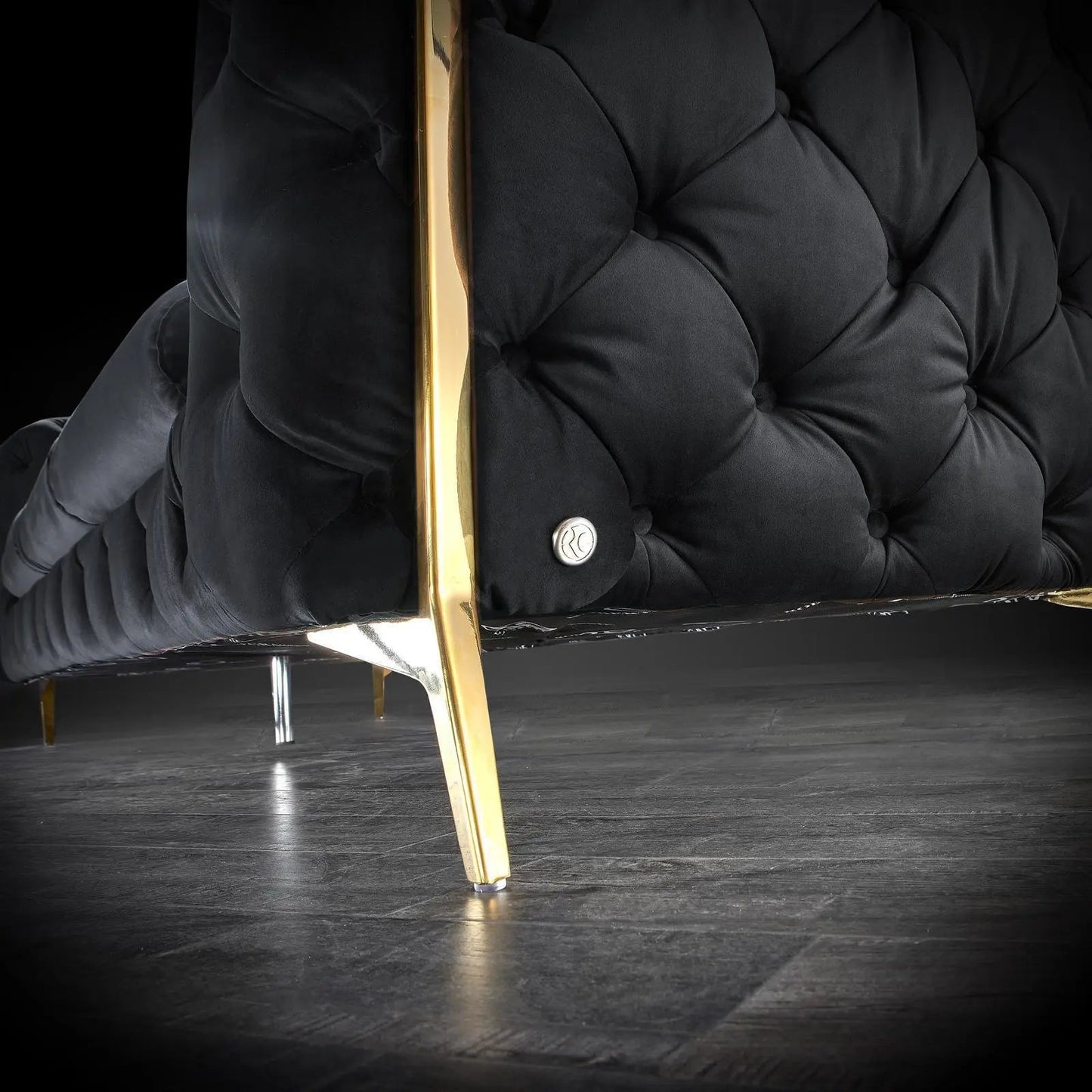Regina Contemporary Sofa Set in Black