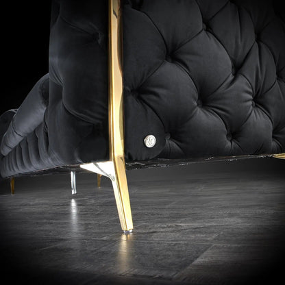 Regina Contemporary Sofa Set in Black