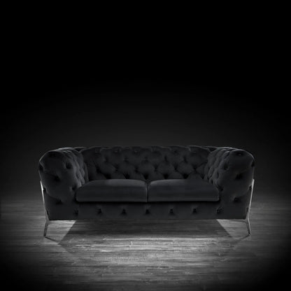 Regina Contemporary Sofa Set in Black