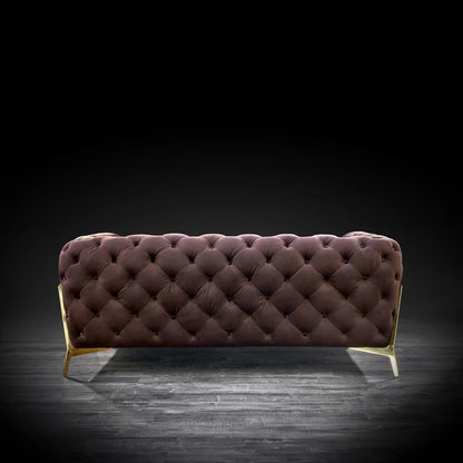 Regina Contemporary Sofa Set in Brown