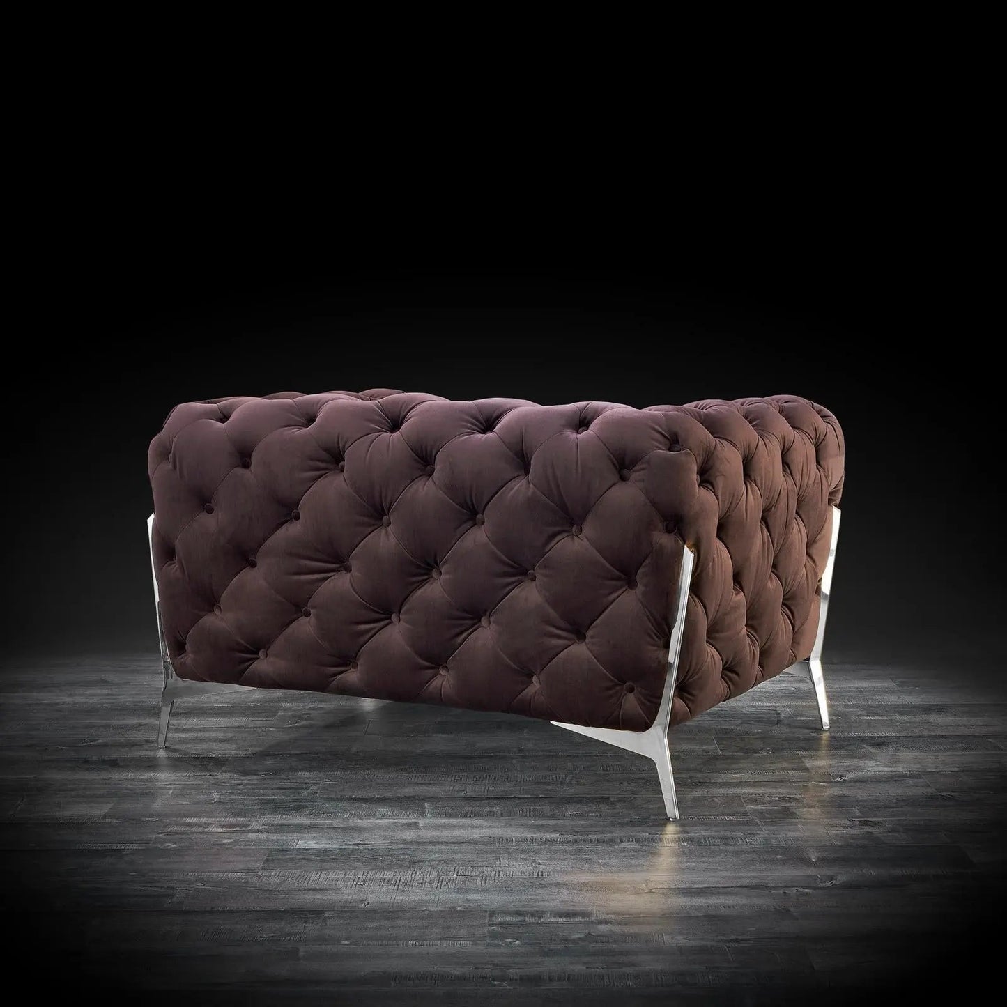 Regina Contemporary Sofa Set in Brown