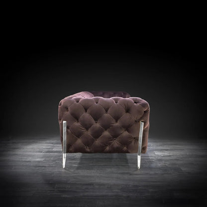 Regina Contemporary Sofa Set in Brown