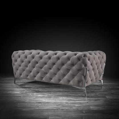 Regina Stylish Sofa Set in Dark Gray