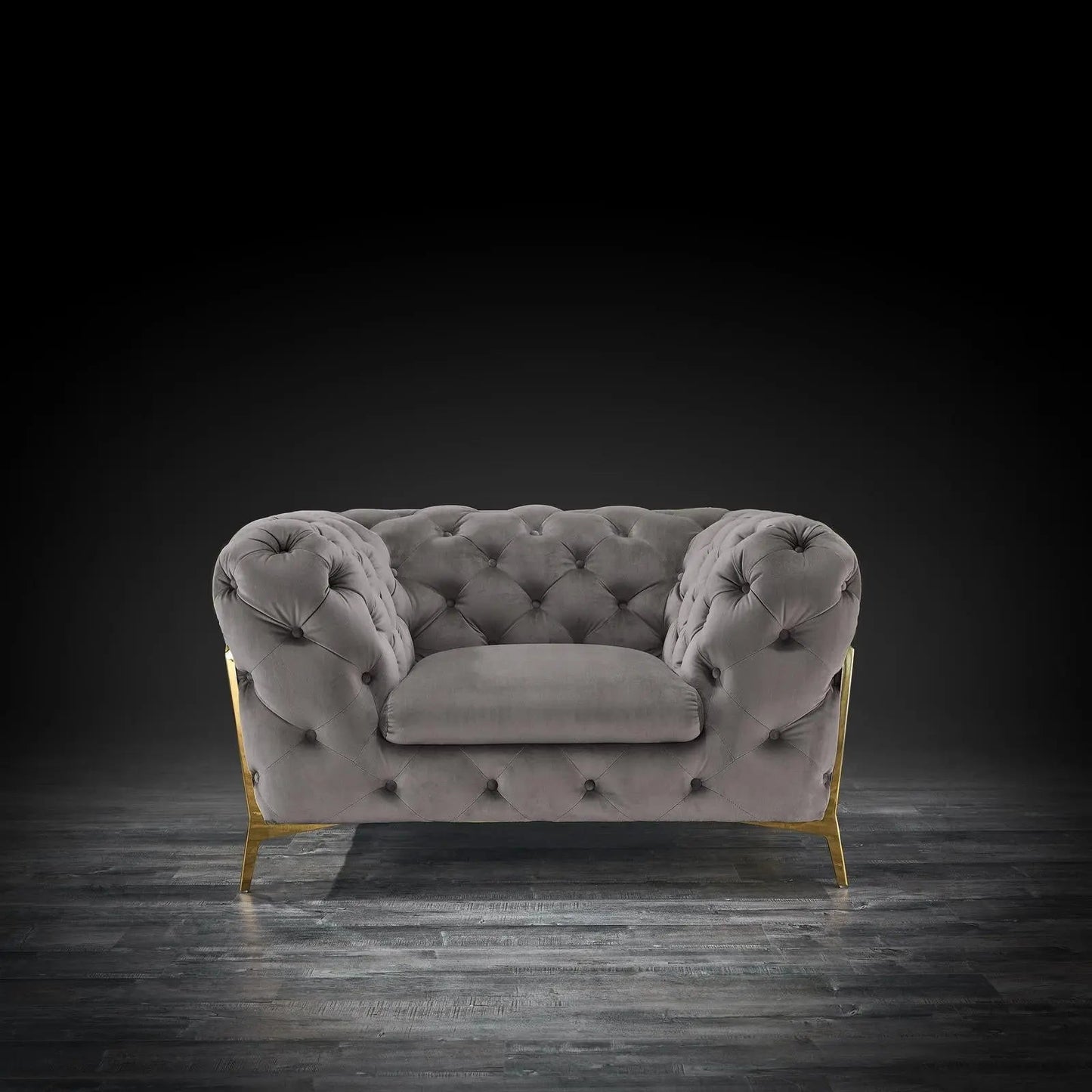 Regina Stylish Sofa Set in Dark Gray