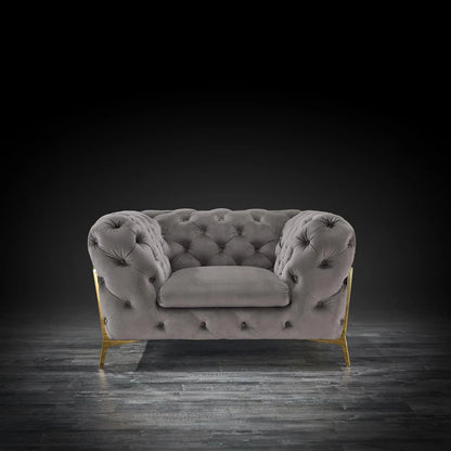 Regina Stylish Sofa Set in Dark Gray