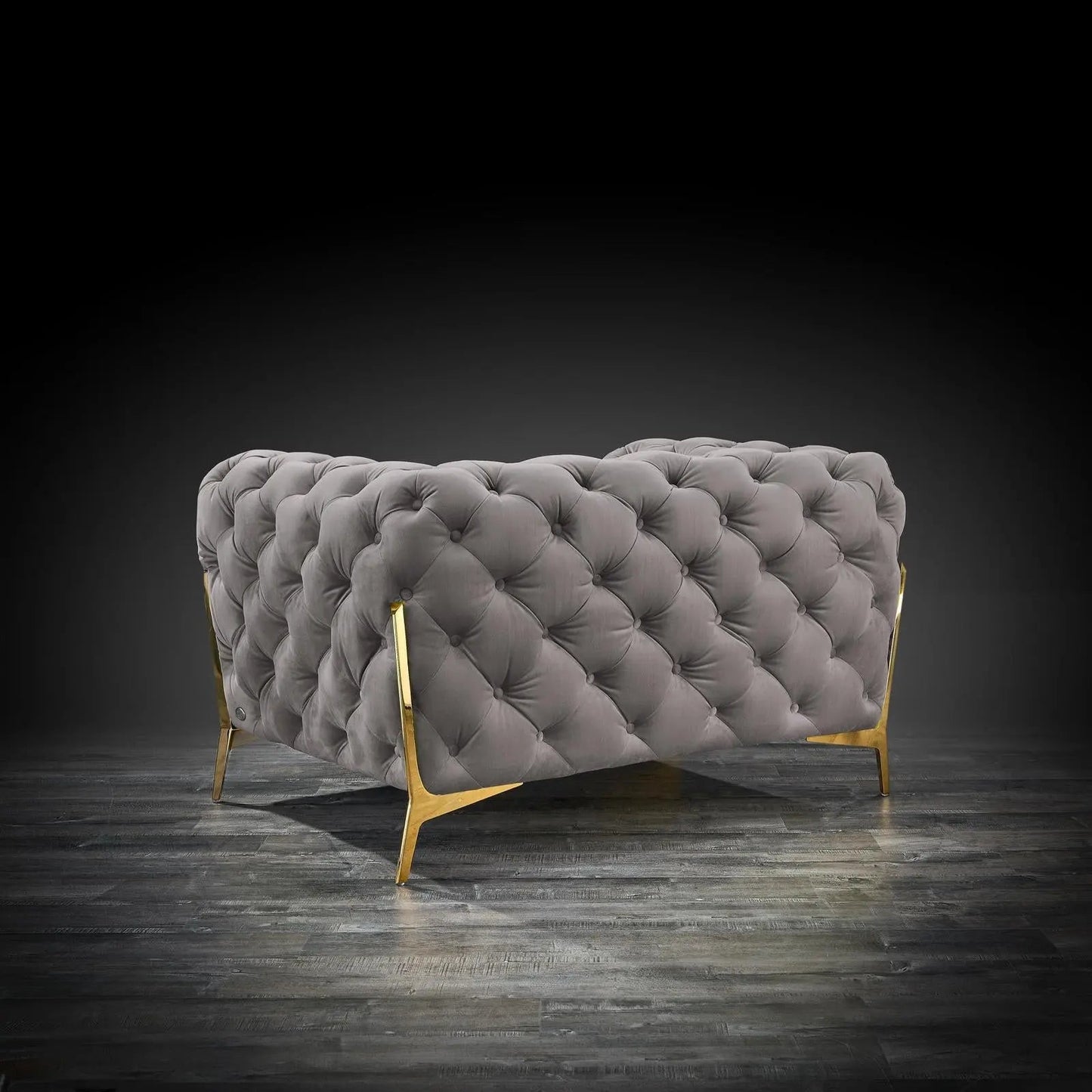 Regina Stylish Sofa Set in Dark Gray