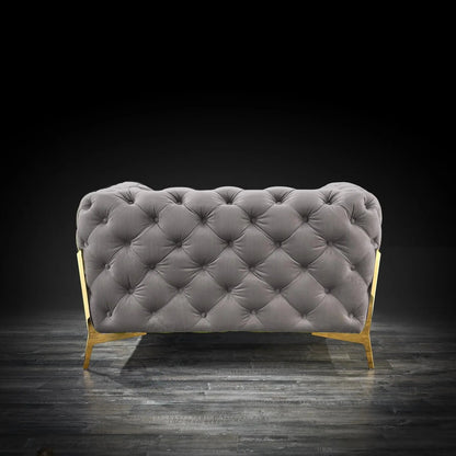 Regina Stylish Sofa Set in Dark Gray