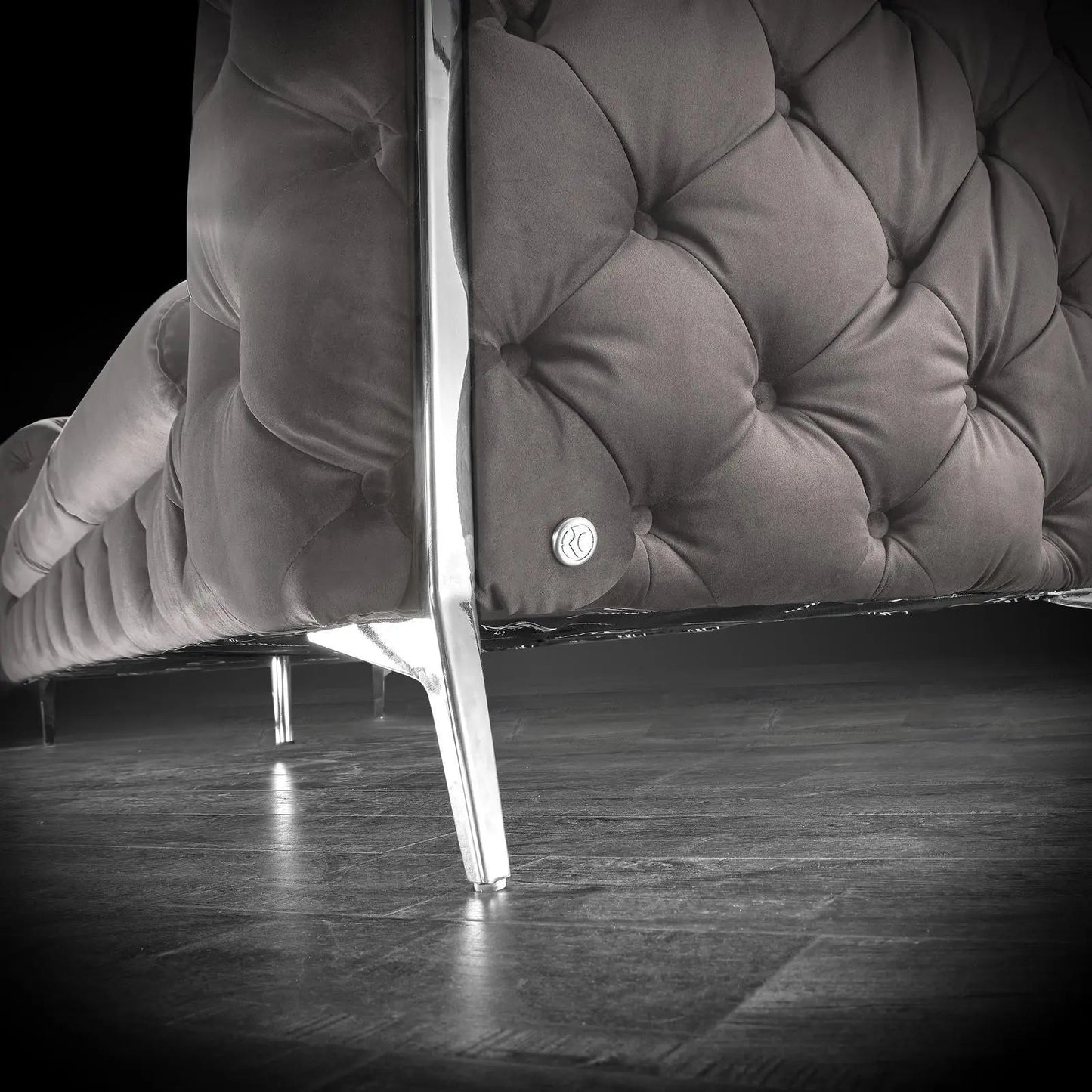 Regina Stylish Sofa Set in Dark Gray