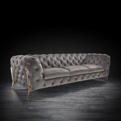 Regina Stylish Sofa Set in Dark Gray