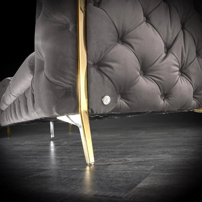 Regina Stylish Sofa Set in Dark Gray