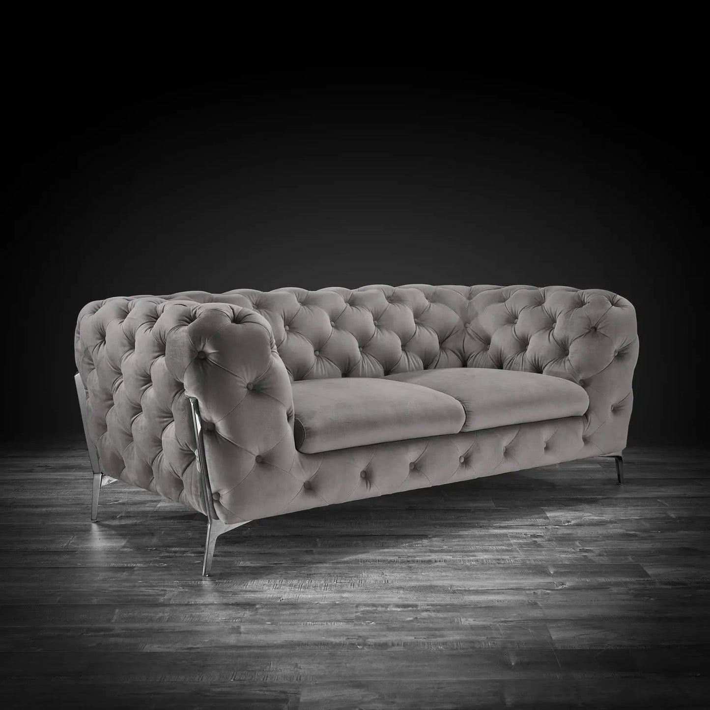 Regina Stylish Sofa Set in Dark Gray