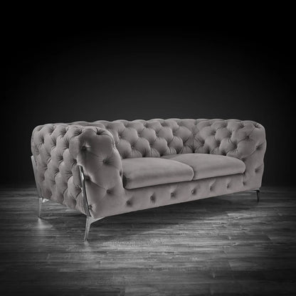 Regina Stylish Sofa Set in Dark Gray