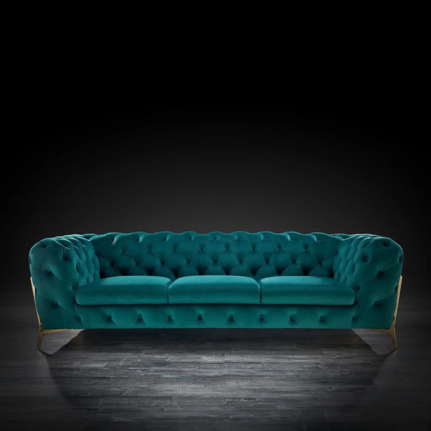 Regina Elegant Sofa Set in Dark Green