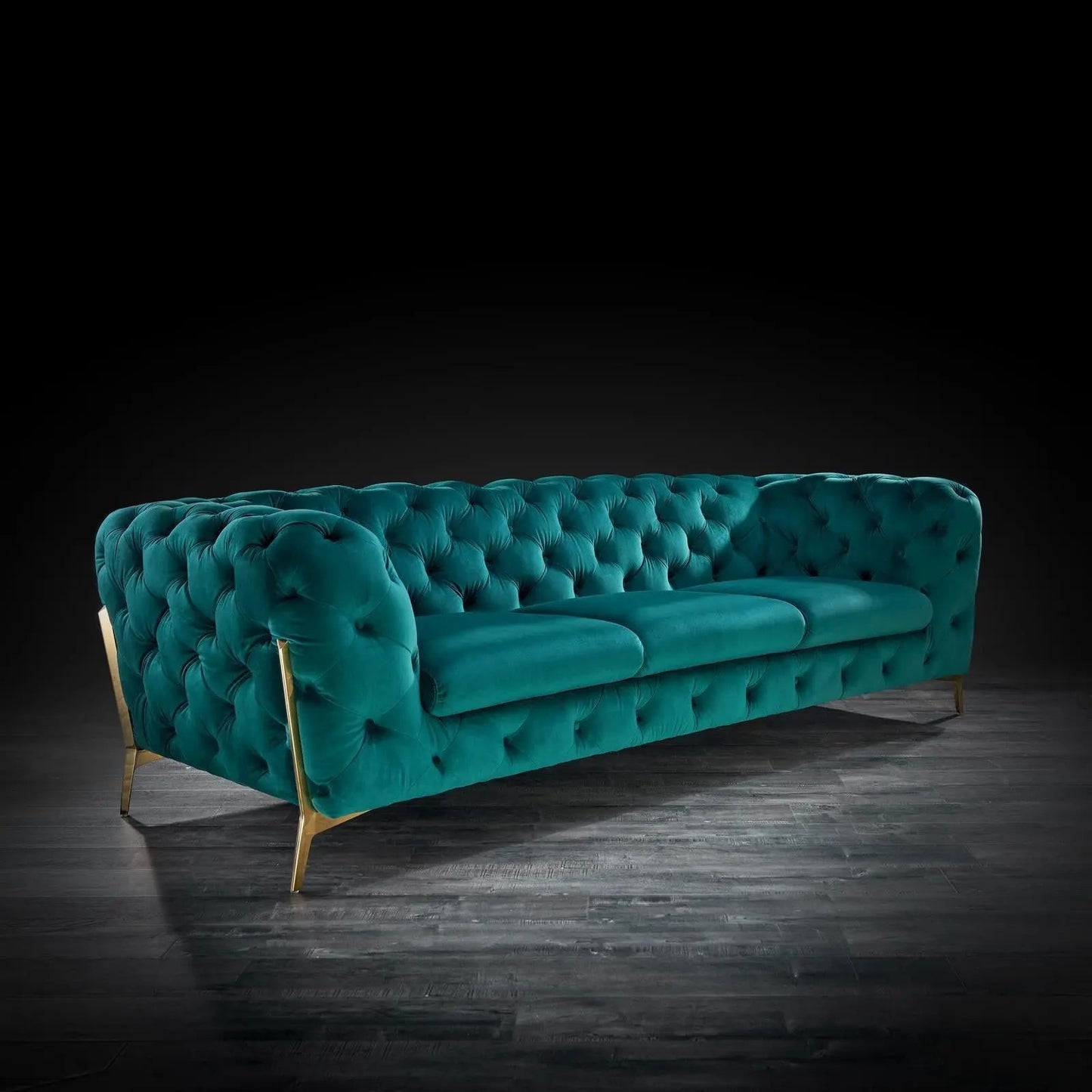 Regina Elegant Sofa Set in Dark Green