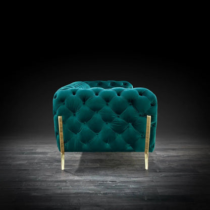 Regina Elegant Sofa Set in Dark Green