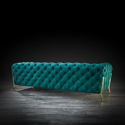 Regina Elegant Sofa Set in Dark Green