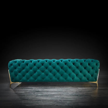 Regina Elegant Sofa Set in Dark Green