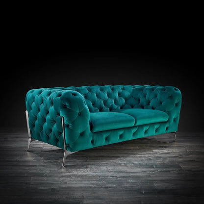 Regina Elegant Sofa Set in Dark Green