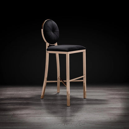 Regina Bar Stool in Rose Gold