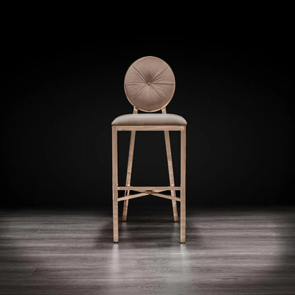 Regina Bar Stool in Rose Gold