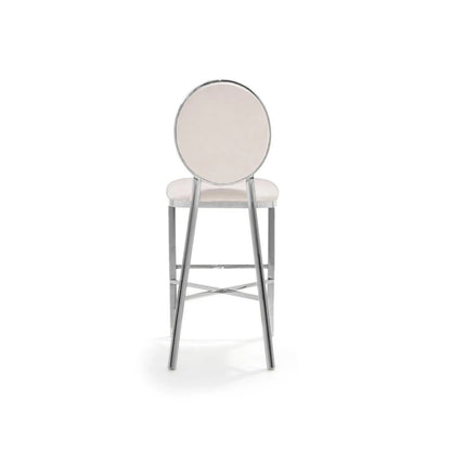 Regina Counter Stool | Polished Silver