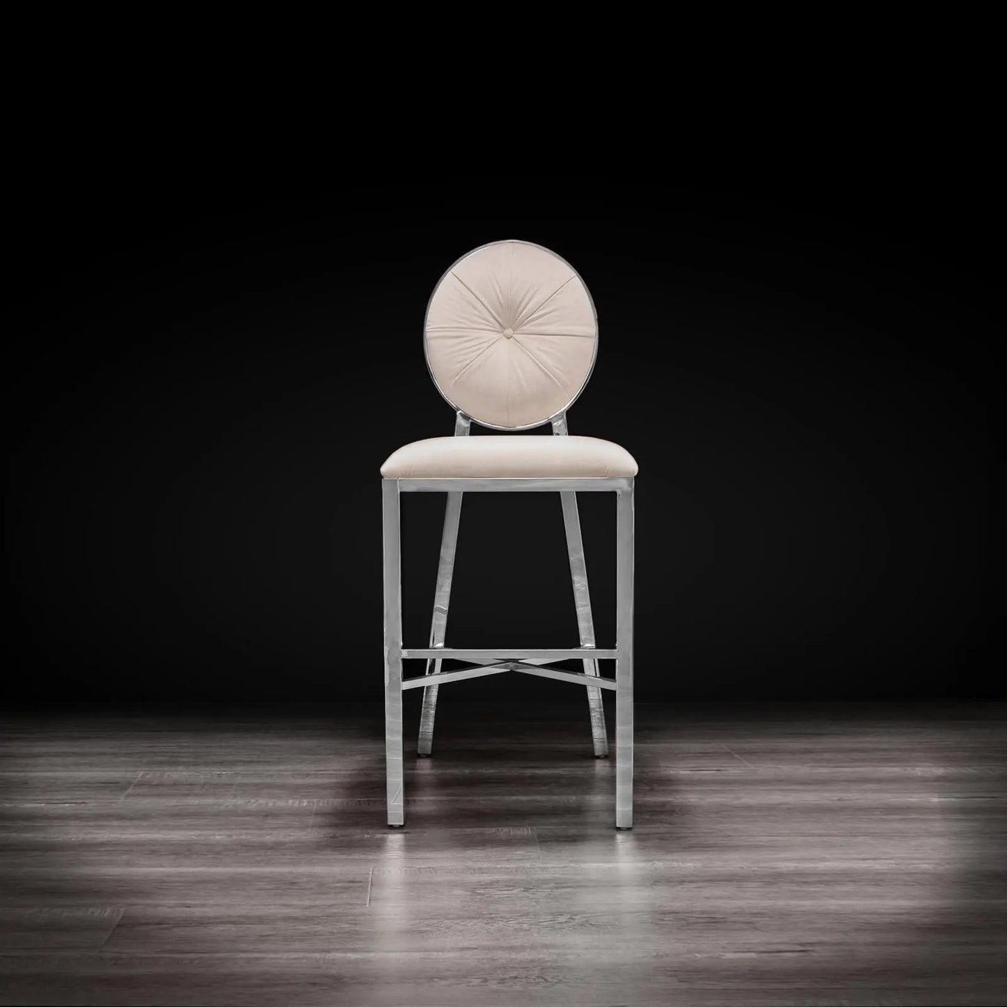 Regina Counter Stool | Polished Silver