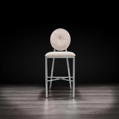 Regina Counter Stool | Polished Silver
