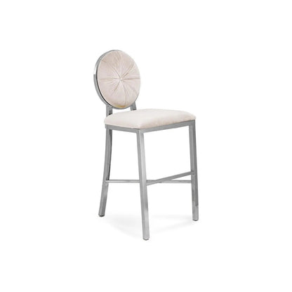 Regina Counter Stool | Polished Silver