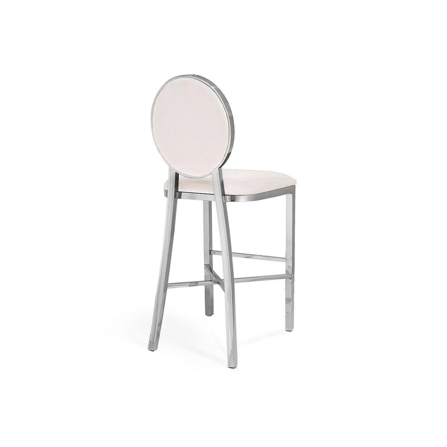 Regina Counter Stool | Polished Silver