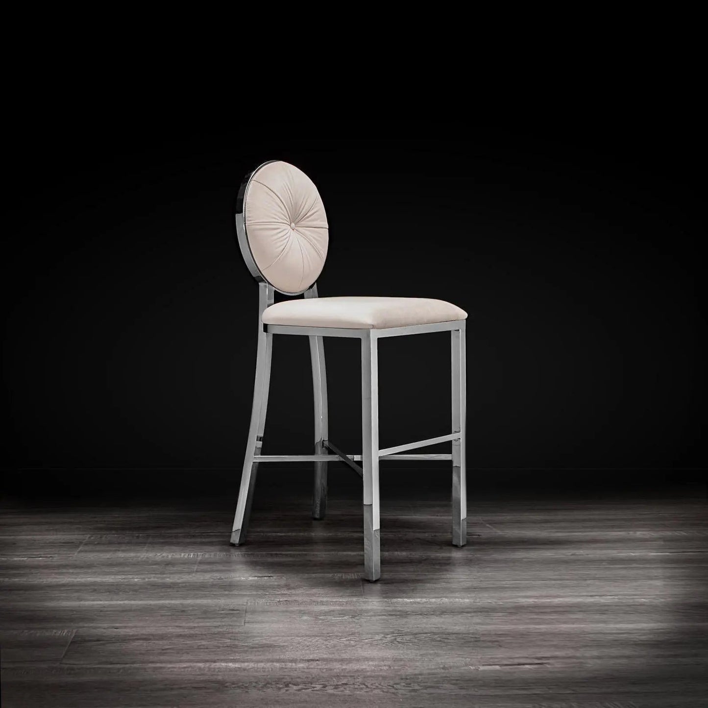 Regina Counter Stool | Polished Silver