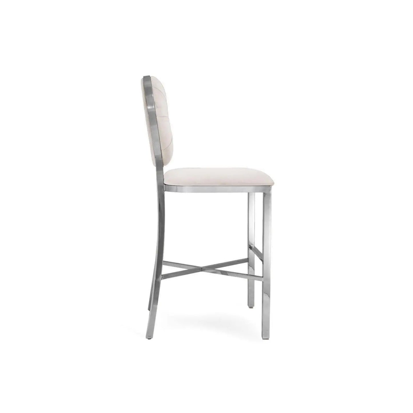 Regina Counter Stool | Polished Silver