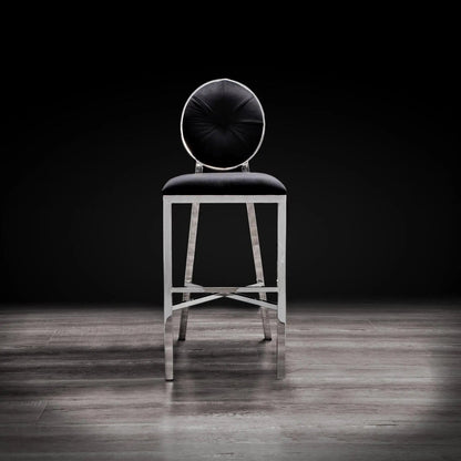 Regina Counter Stool | Polished Silver