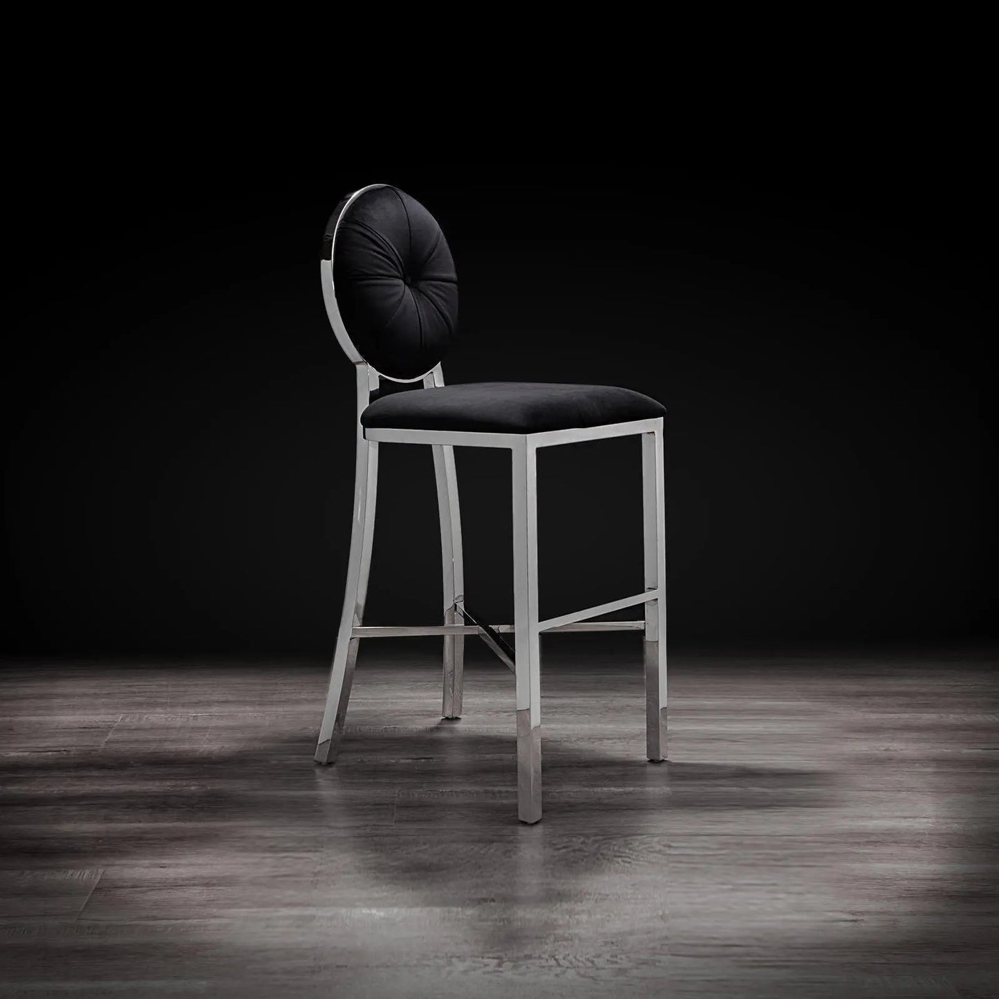 Regina Counter Stool | Polished Silver