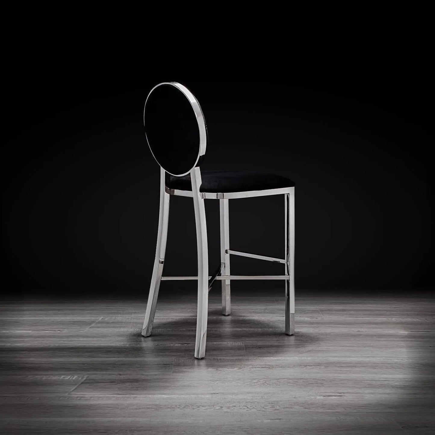 Regina Counter Stool | Polished Silver