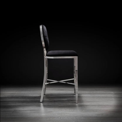 Regina Counter Stool | Polished Silver