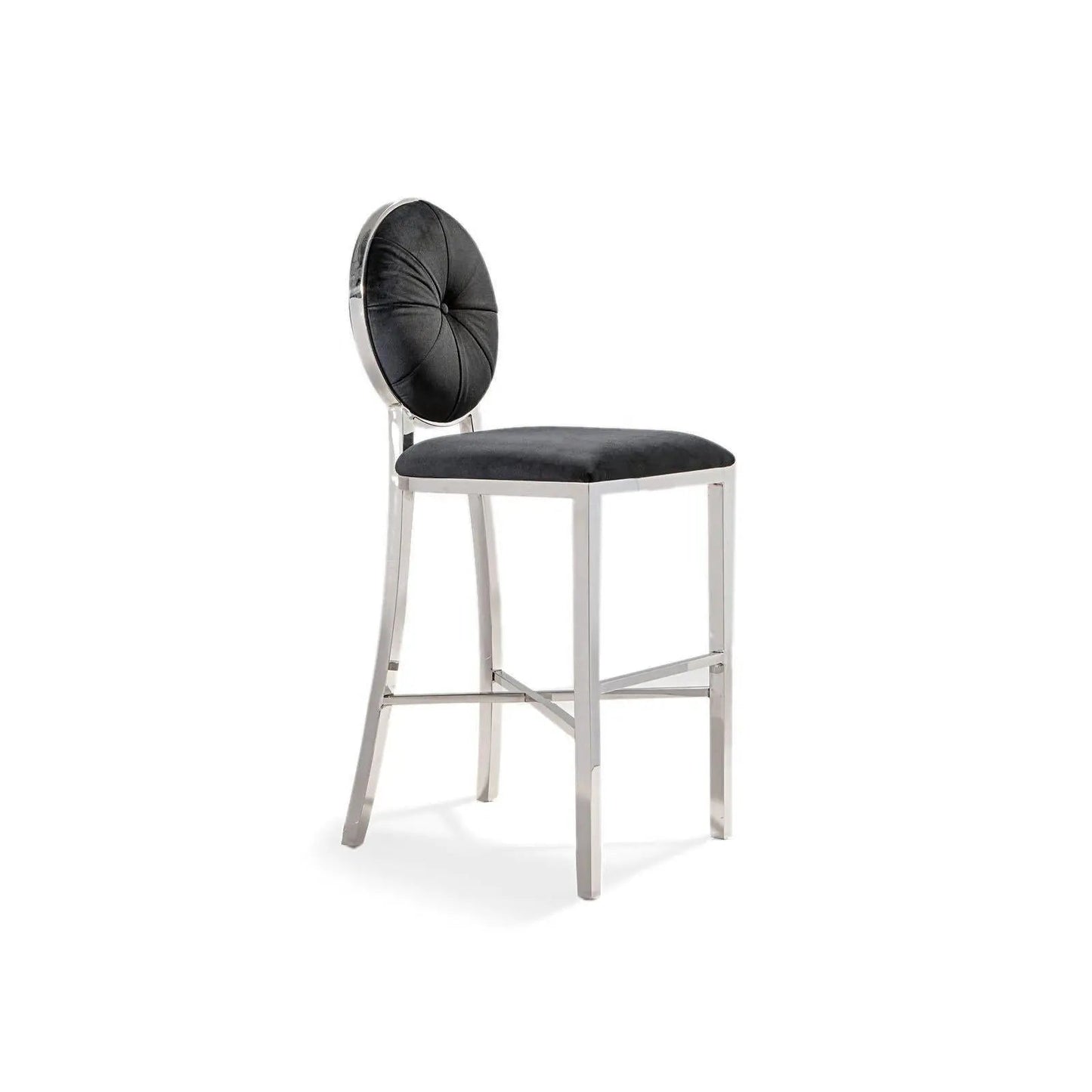 Regina Counter Stool | Polished Silver
