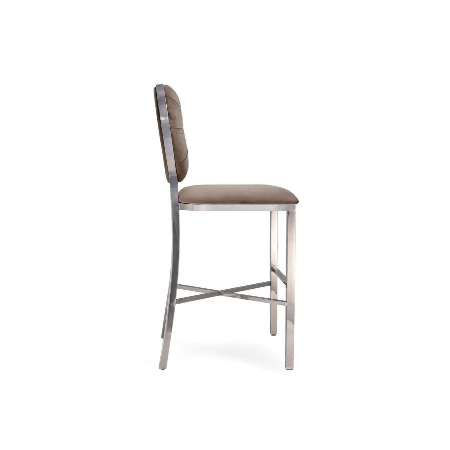 Regina Counter Stool | Polished Silver