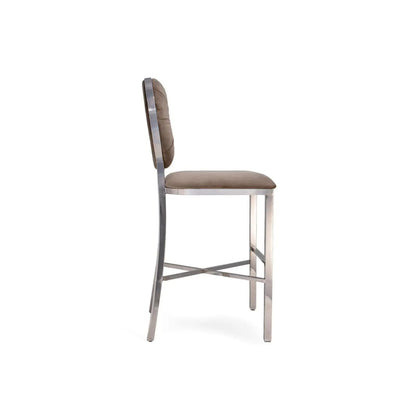 Regina Counter Stool | Polished Silver
