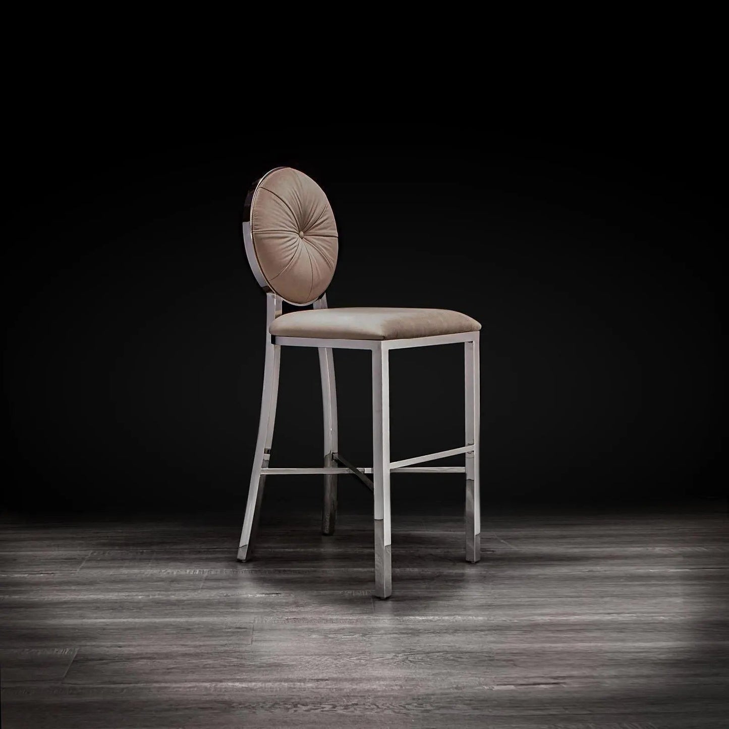 Regina Counter Stool | Polished Silver
