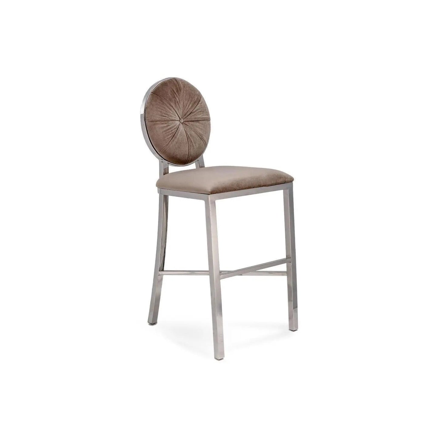 Regina Counter Stool | Polished Silver