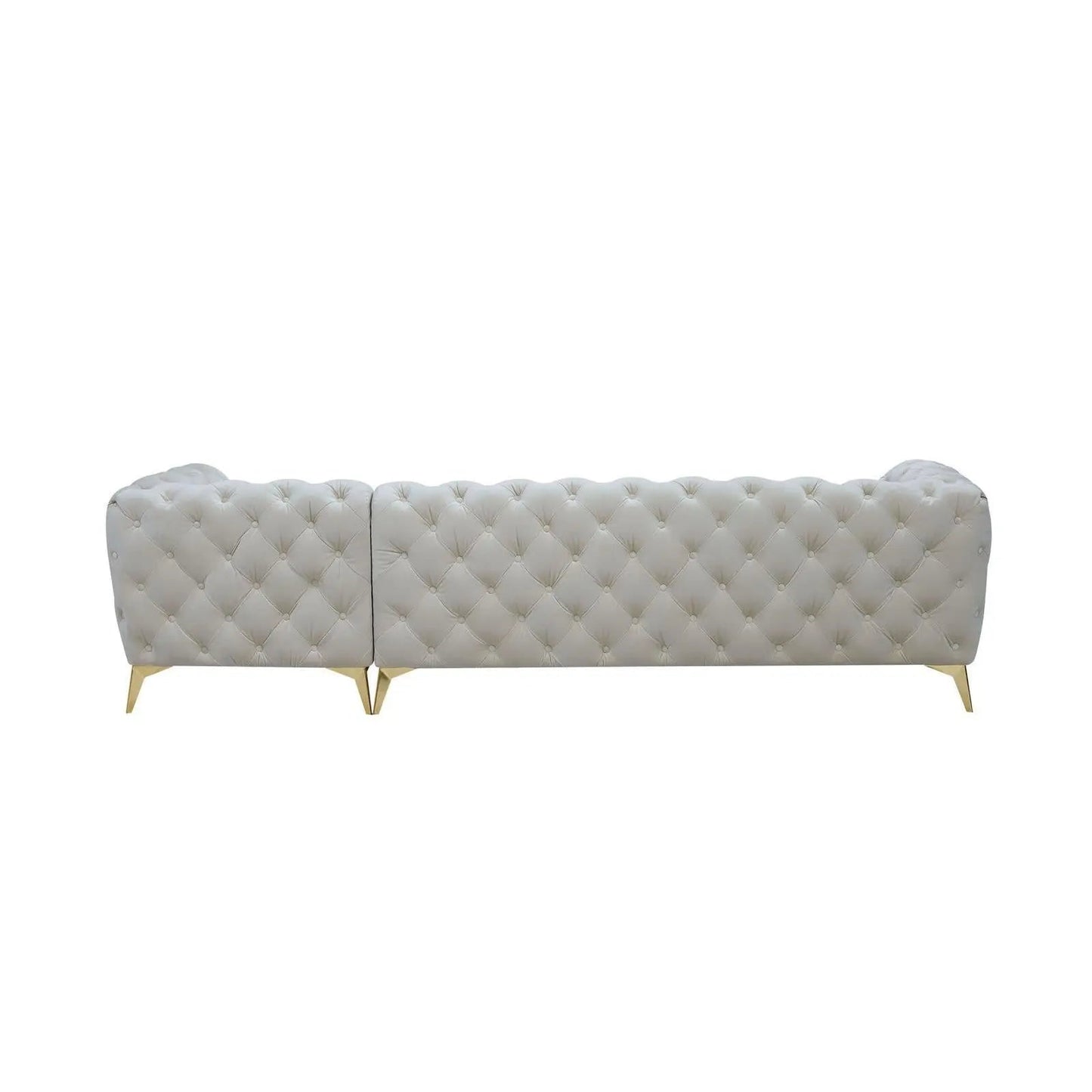 Regina LAF Sofa Chaise Sectional – Gold Base Edition