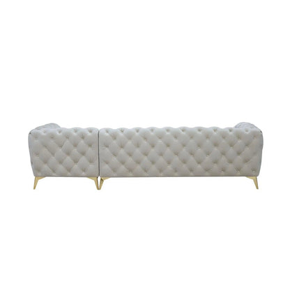 Regina LAF Sofa Chaise Sectional – Gold Base Edition