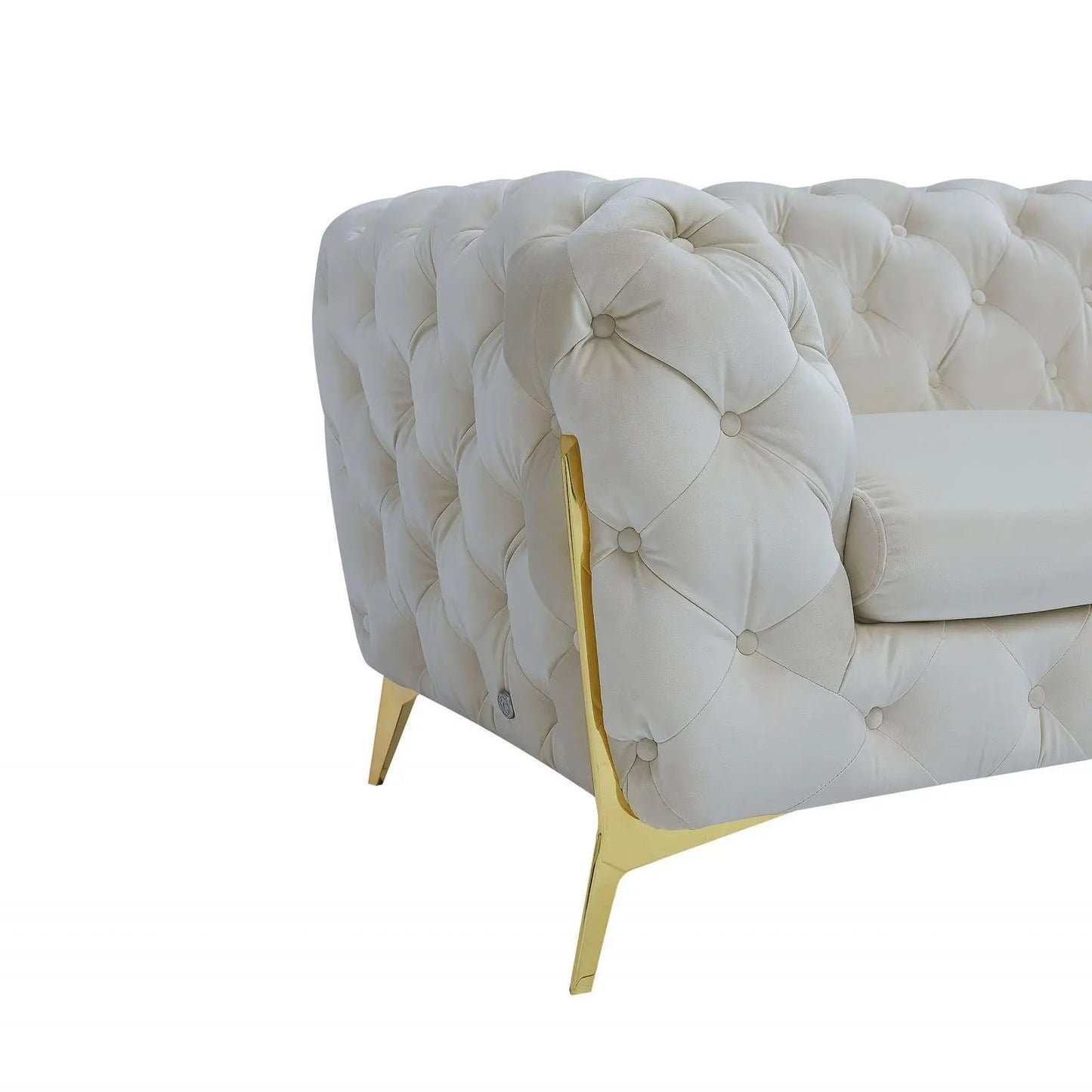 Regina LAF Sofa Chaise Sectional – Gold Base Edition