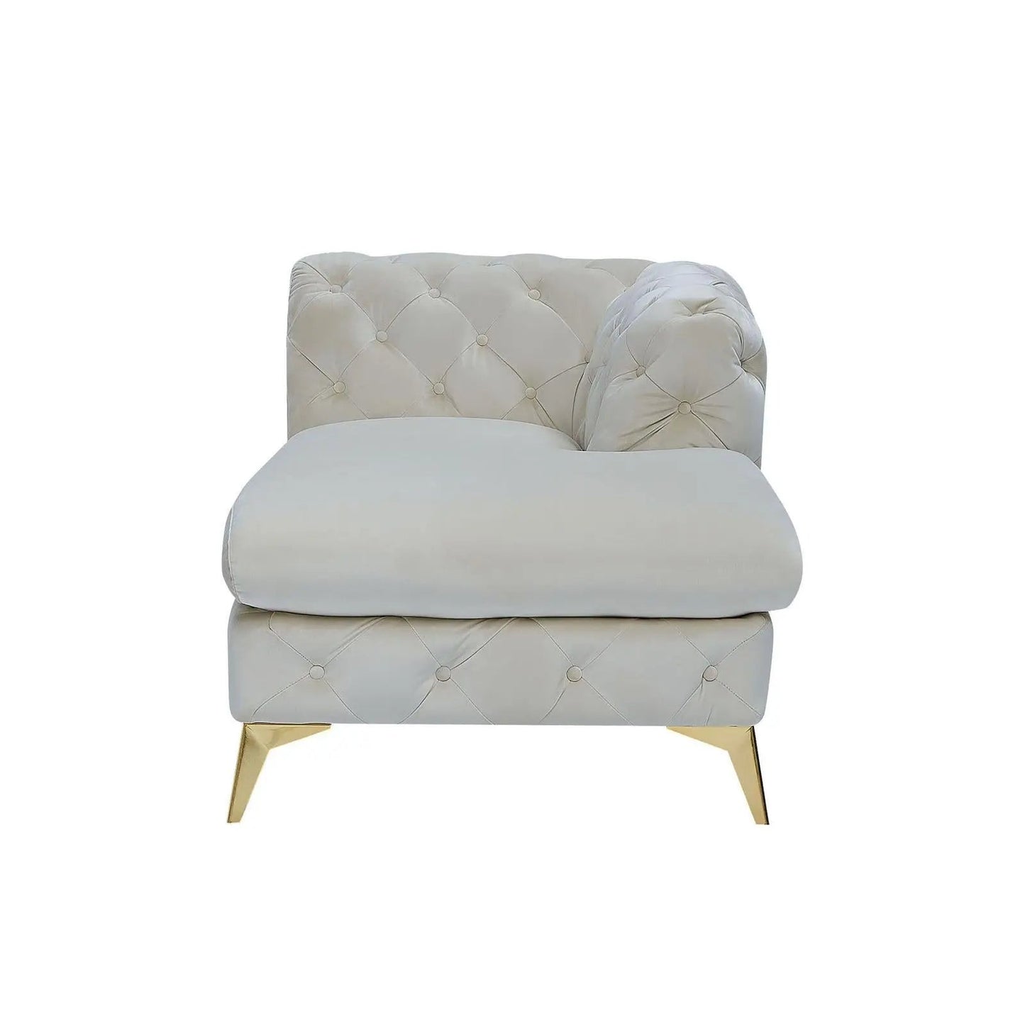 Regina LAF Sofa Chaise Sectional – Gold Base Edition