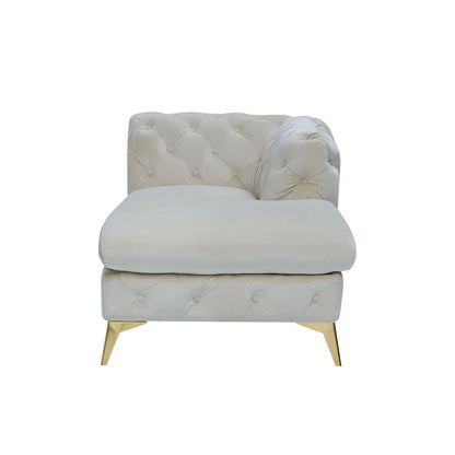 Regina LAF Sofa Chaise Sectional – Gold Base Edition