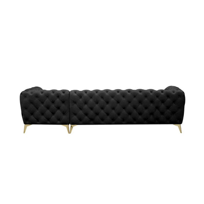 Regina LAF Sofa Chaise Sectional – Gold Base Edition